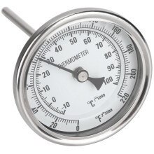 Stainless Steel Dial Thermometer 0‑220F / -10‑100C for Homebrew Kettle