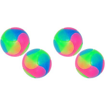 Leuchten Sie Hunde Blinkende Elastische Kugel Im Dunkeln Leuchten Interaktives Haustier Spielzeug für Welpen, Katzen, Hunde 2 Zoll (4X )