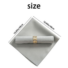 20 StüCk 48 X 48 cm Polyester-Stoffservietten für Restaurant-Hochzeitsbankett-Dinner-Party, Silbergrau