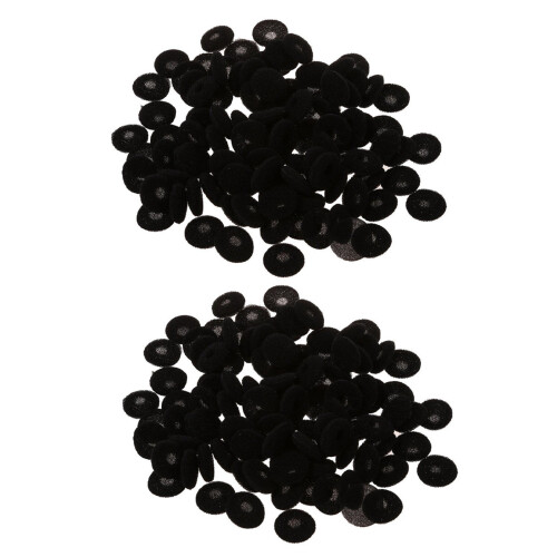 200 Pcs Black Sponge Earbud Headphone Cap Ear Pads Cover Replacement