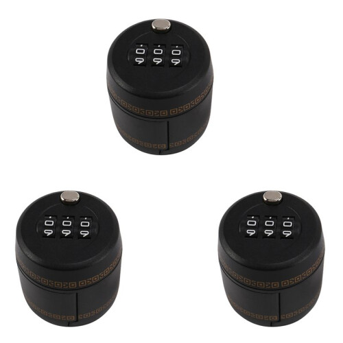 3X Plastic Bottle Password Lock Combination Lock Wine Stopper Vacuum Preservation 1