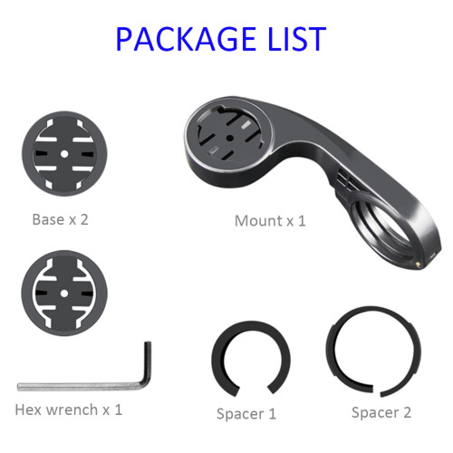 Front Bike Computer Mount Bracket for 22.2-31.8mm Handlebars Black