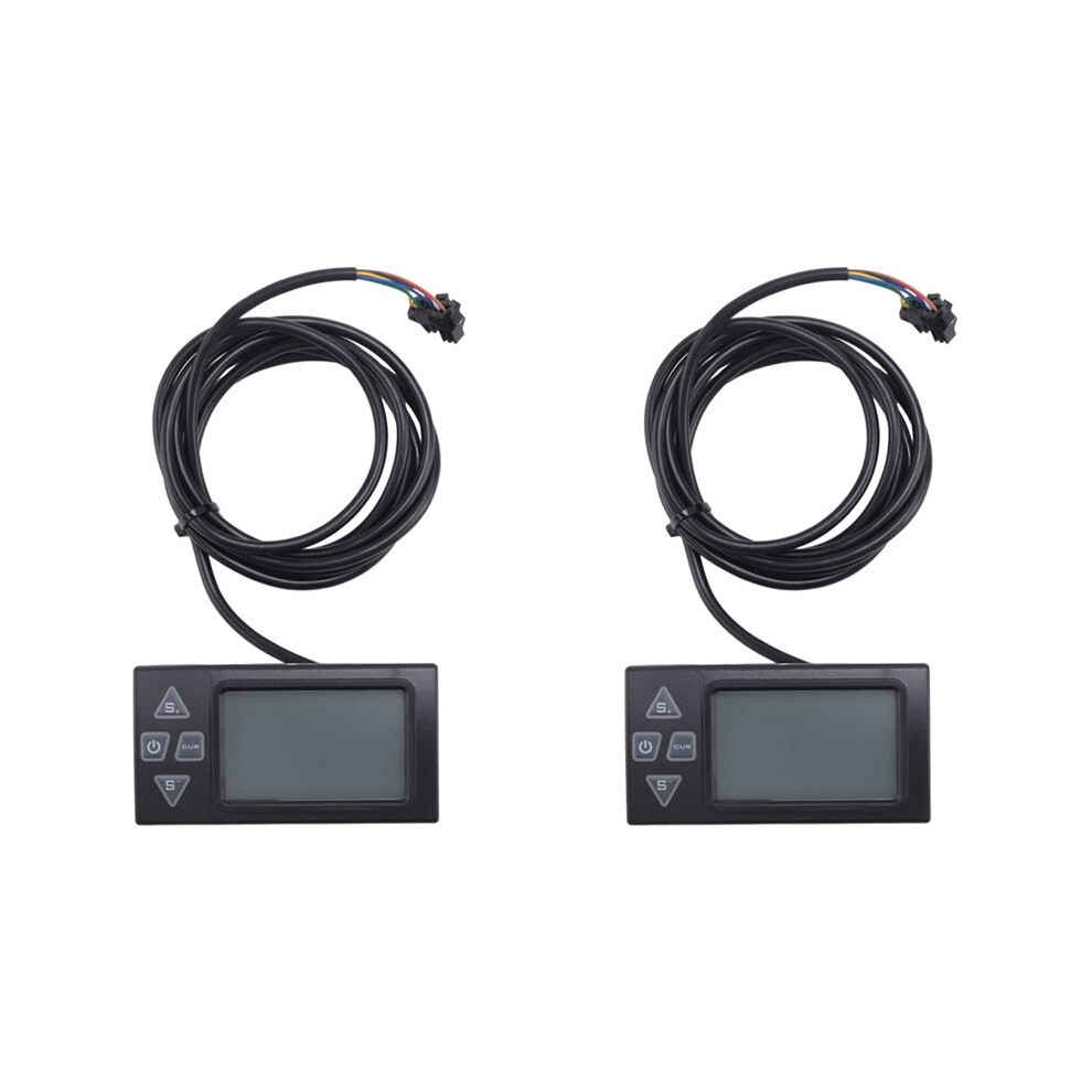 2X S861 Lcd Ebike Display With Sm Plug For Electric Bike Bldc Controller Control Panel 24V-36V Black 6032767189982