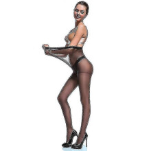 (40D, BLACK) Super Durable Plus Size Tights, High Waist Control Top Sheer Pantyhose, Nylon Thigh High Stockings For Women - Ri