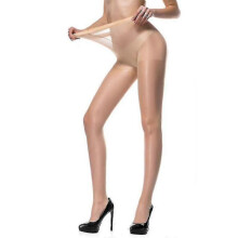 (30D, NATURE) Super Durable Plus Size Tights, High Waist Control Top Sheer Pantyhose, Nylon Thigh High Stockings For Women - Ri