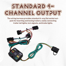 4-Pins Aanhangwagenbedradingsset voor Ram ProMaster 1500 2500 3500 2014-2023 4-Weg Aanhangwagenconnectorplug Vervangen 56478