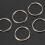 120 Pcs 20mm Outside Dia Universal Split Key Rings Keychain Holders 5