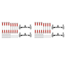 2Satz Upgrade Metall Zugstange Verbindungsstange Basishalterung WPL B1 B14 B24 C14 C24 1/16 RC Auto Ersatzteilzubehör, Rot