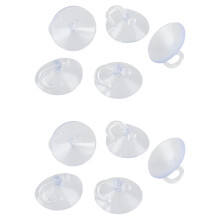 10 Pcs Bathroom Kitchen Glass Clear Suction Cup Hook Wall Hangers