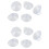 10 Pcs Bathroom Kitchen Glass Clear Suction Cup Hook Wall Hangers 2