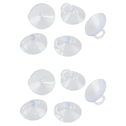 10 x Crochets A Ventouse En Plastique Transparents 1
