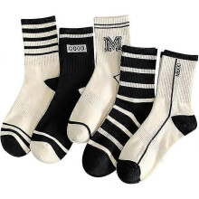 Cotton Socks for Women And Girls, 5 Pairs Socks for Sports And Daily Wear - DD