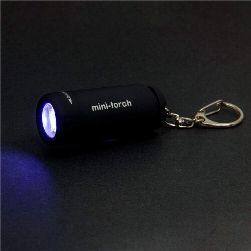 2X  Torch Keychain LED Rechargeable USB  Flashlight Portable Pocket Torch Keyring DIY Tool for Home 2