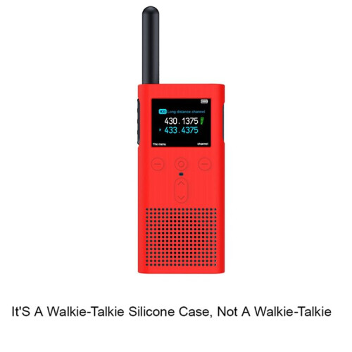 2X for  Walkie Talkie 2S Protective Case Silicone Cover Interphone Protective Shell Anti-Drop Accessories,Red 1