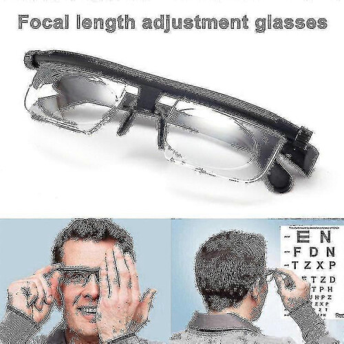 Adjustable Glasses Dial Vision Variable Focus Eyewear Distance Reading (2pcs) 2