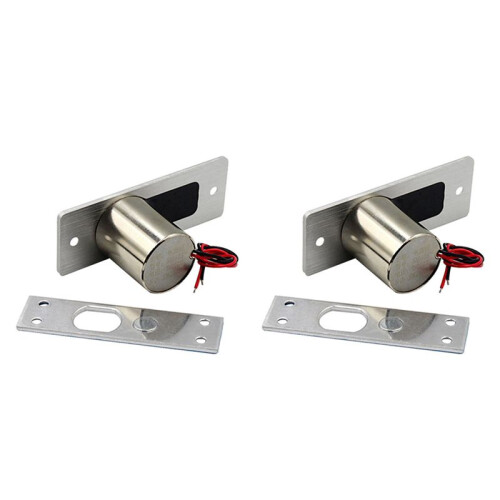 2X Waterproof Electronic Drop Bolt NC Door Lock  12V Induction Auto Deadbolt for Enhanced Daily Security 1