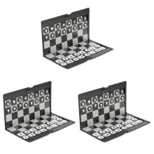 3X Pocket Chess Travel Board Set, Suitable for Use  Airplanes, Suitable for Children and Adults