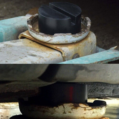 2X Car Rubber Disc Pad Car Vehicle Jacks Jack Pad Frame Protector Rail Floor Jack Guard Adapter Tool 2