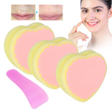 Soft Heart-Shaped Waxing Sponge for Hair Removal, 17x12cm