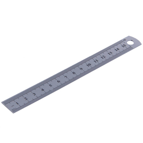2X Stainless Metal Ruler Measuring Tool 15cm 6 Inch 1