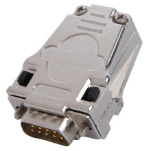 D-SUB 9 Pin Flame Retardant Serial Connector DB9P-180 Metal Shell