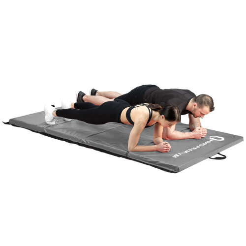Gymnastic Foldable Mattress, 2400x1200mm, Gray 2