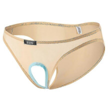 (2XL, Khaki) Crotchless Briefs Mens Underwear Panties Underpants