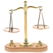 1 Set Miniature Vintage Balance Scale Dollhosue Mini Balance Scales Weight - PJ