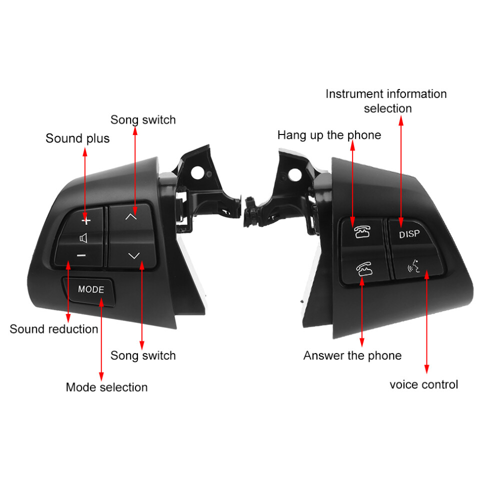 Steering Wheel Switches For Toyota Corolla 2010-2013 Black 9461392237701