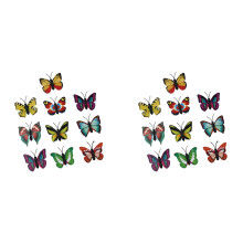 20 Pieces Autocollant 3D en Forme de Papillon Magnetique pour Le Refrigerateur Autocollant Murale Decoratif de DIY
