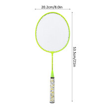 Children's Badminton Racket Set, Fluorescent Yellow/Green/Orange, 20.2x53.5cm, 255g