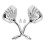 2pcs Motorcycle Chrome Rearview Mirrors 8mm/10mm Thread Skeleton Skull Hand 2