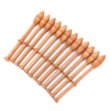 Wooden Lace Bobbins 12Pcs Vintage Turned Craft Tools for Textile Weaving