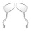 2pcs Motorcycle Chrome Rearview Mirrors 8mm/10mm Thread Skeleton Skull Hand 8