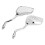 2pcs Motorcycle Chrome Rearview Mirrors 8mm/10mm Thread Skeleton Skull Hand 3
