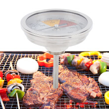 0–300C Stainless Steel NPT Grill Thermometer - 3.3in Dial