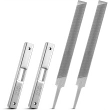 4 Pieces Depth Gauge Tool with Flat File for Chainsaw Chain Raker Gauge and Chainsaw Flat File Depth Tool