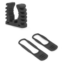 4Set Quick Release Rubber Clamp Shovel Holder Fits 5/8'' to 2-1/4'' Diameter for Tool Handles