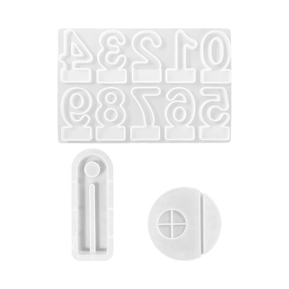 Saudism Silicone Moulds Pack Of 3 Moulds For Casting,Casting Moulds For Anniversary,Celebrations And Birthday,Resin Mold