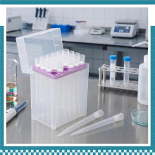 2 Set 10ml Racked Laboratory Pipette Tips with Filter Include 48 Pcs Pipettor Tips for Laboratory, Universal Type, Clear