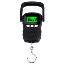 50kg LCD Digital Scale with Tape Measure Backlit Electronic Weighing Hanging Hook Scale Portable Weighing Tool