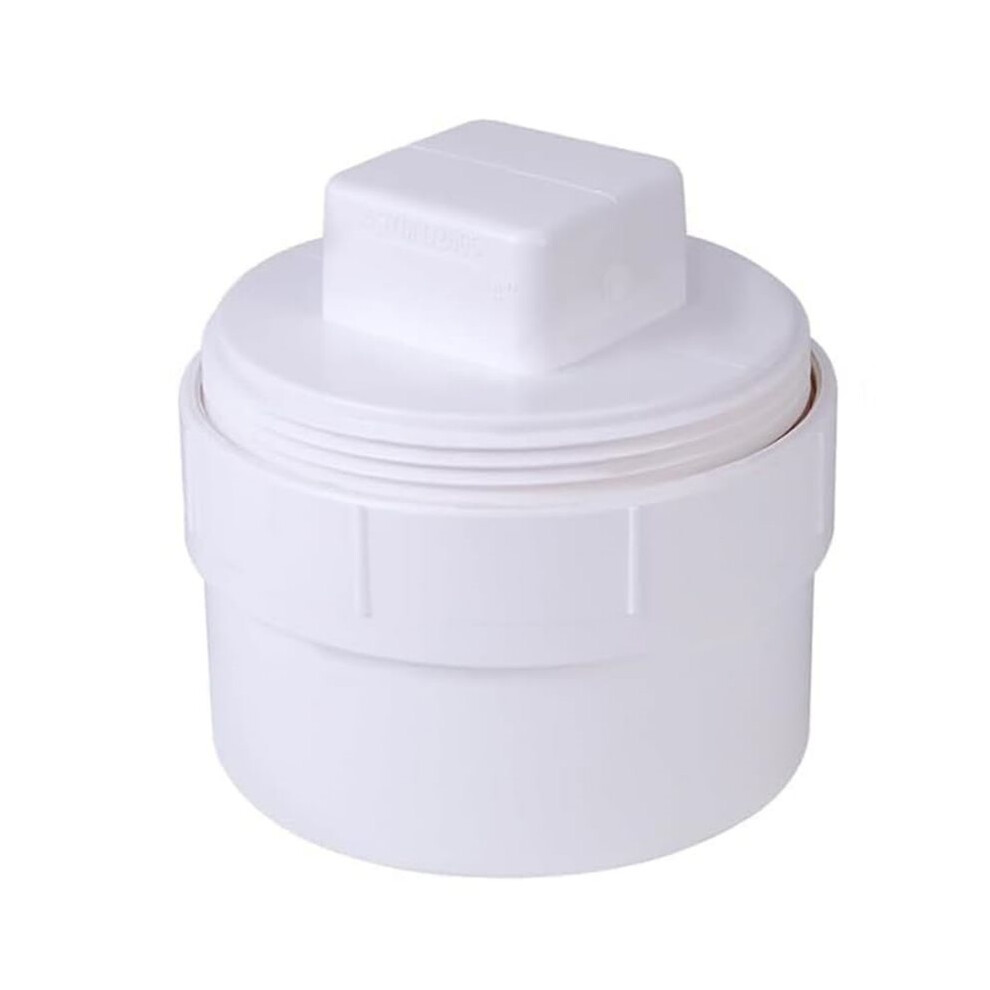 6" Pvc Sewer Cleanout Adapter With Cap, Dwv Flush System For Outdoor, Garden, Rv - Enhanced Drainage Piping Fitting 6031048163550