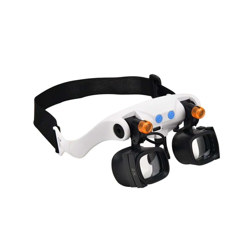 Brecantia Magnifier Glasses Led Magnifying Glasses With Adjustable Headband Lamp For Close Work And Hobbies