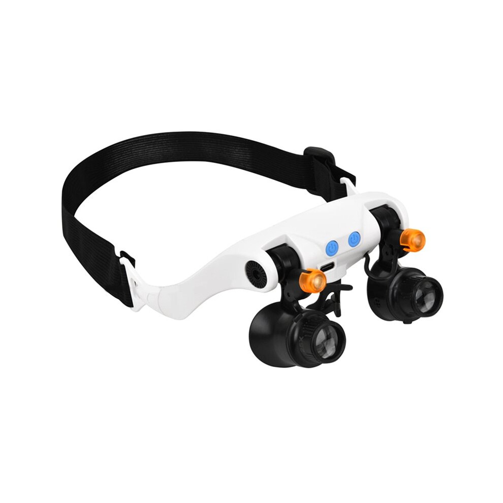 Saudism 10X 15X 20X 25X Magnifier Glasses Led Magnifying Glasses With Adjustable Headband Lamp For Close Work And Hobbies