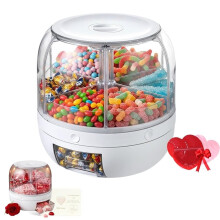 Valentine Candy Dispenser Gift Gumball Vending Machine Grain Dispenser with Lid for Kids Classroom Party Home A
