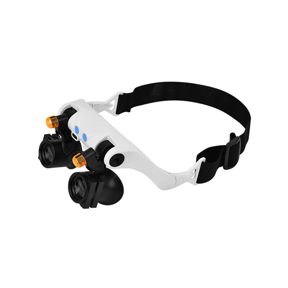 Tauoh -Mounted Magnifier Glasses Led Magnifying Glasses With Adjustable Headband Lamp For Close Work And Hobbies