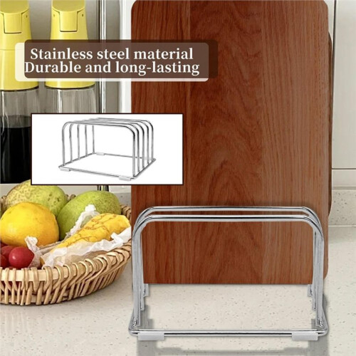 Cutting Board Rack Cookware Holder Storage Stand Baking Cookie Pan Sheets Rack Pot Pan Lids Holder 2