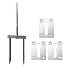 4 Sets Newel Post Fastener Wood Handrail Installation Hardware Works Finished Floors,Stairs,Ceramic Tile and Concrete
