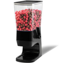 Cereal Dispenser Countertop Black, 3.2L Cereal Containers Storage Dispenser for Pantry, Dry Food Cereal Dispenser Single