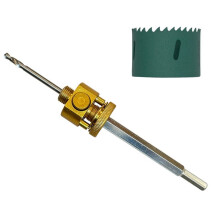 Rapid Hole Cutter Quick Coring Hole Opener Hex Shank Hole Cutter with Connecting Rod for Wood Gypsum Board A
